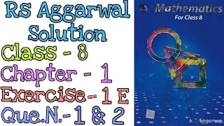 Rational Numbers  Class 8 Exercise 1E Question 12  Rs Aggarwal  Md Sir [upl. by Triny698]