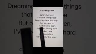 OneRepublic  Counting Stars Lyrics in Karaoke  Sujal Khadgi🖤 [upl. by Tecu]