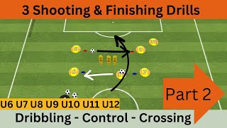 IMPROVE ShootingPassing soccer DrillsU6 U7 U8 U9 U10 U11 Football Drills crossing Soccer [upl. by Anot175]