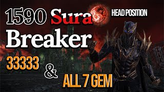 Lost Ark1590 Sura Breaker33333 amp lvl 7 gems  Akkan NM Gate 13 [upl. by Gnet]