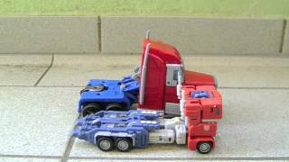 review TFP Optimus Prime in stop motion [upl. by Annaer]