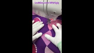 Stitching Decorative Stitches Hearts on My Whirligig Baby Quilt [upl. by Yelad]