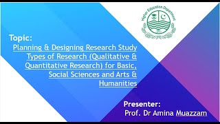 Planning amp Designing Research Study Types of Research Qualitative amp Quantitative Research [upl. by Ennaj458]