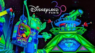 Buzz Lightyear Laser Blast On Ride and Shop Tour at Disneyland Paris March 2022 4K [upl. by Imuyam626]