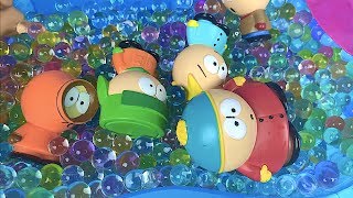 South Park Toys swimming in Orbeez pool Cartman gets saved by Strech Armstong cool Orbeez pool song [upl. by Eibloc]