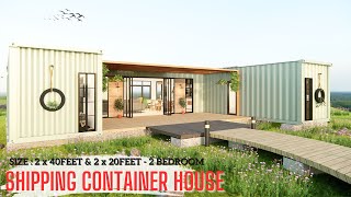 SHIPPING CONTAINER HOUSE DESIGN  2 Bedroom  Tour Of Modern Container House [upl. by Moriyama]