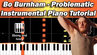 Bo Burnham  Problematic Piano Instrumental Tutorial on Synthesia [upl. by Kcinnay]