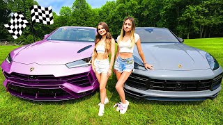 OUR GIRLFRIENDS RACED Lamborghini Urus vs Porsche Cayenne Turbo GT [upl. by Hareemas]