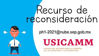 Interponer recurso de reconsideración ante USICAMM [upl. by Vachell]