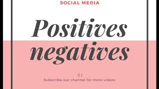 Positive And Negative Effects Of Social Media  Social Media And It’s Benefits And Demerits  G j [upl. by Yhtuv]