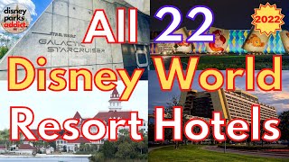 Walt Disney World Resorts Overview  ALL DISNEY HOTELS  2022  Orlando Florida [upl. by Anoyi169]