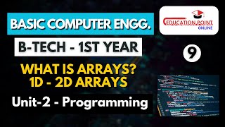 What is Arrays  Basic Computer Engineering RGPV BTech 1st Year [upl. by Ettena]