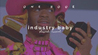 1 hour loop  lil nas x  industry baby slowed  reverb [upl. by Akilam880]