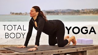 20 Minute Total Body Yoga Flow Flexibility and Strength Workout  Fightmaster Yoga Videos [upl. by Zusman258]