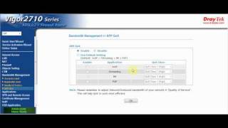 DrayTek Vigor2710 App QoS function [upl. by Kameko244]
