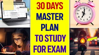 Master Plan to Study 30 Days before ExamsTIMETABLE  PLANNER [upl. by Anstice]