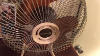 1980s Galaxy Model 2156 9quot Stationary Desk Fan brown version [upl. by Pendergast862]