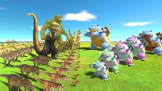 EVOLUTION OF BLASTOISE VS Yellow Team  Animal Revolt Battle Simulator [upl. by Sofko]