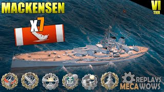 Mackensen 7 Kills amp 139k Damage  World of Warships Gameplay 4k [upl. by Stella908]