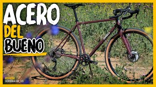 BICI GRAVEL ACERO MADE IN SPAIN  Review SOMBRA GRUS  Bikepacker [upl. by Llebpmac]