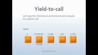 Bond Yield to Call [upl. by Araic529]