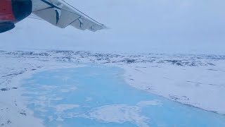 Landing in Iqaluit Canadian North ATR 42300 [upl. by Oilenroc]