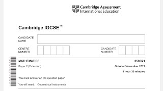 SOLUTION TO IGCSE 058021 OCTNOV 2022 PAPER 2  EXTENDED [upl. by Beverly]