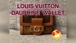 LOUIS VUITTON DAUPHINE WALLET ❤️ Unboxing amp Reveal  LV DAUPHINE wallet [upl. by Claudian]