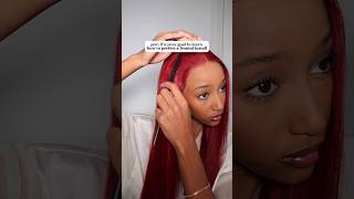 THE PERFECT RED WIG💌 SHEIN WIG INSTALL getreadywithme grwm wigs wiginstall beginnerfriendlywig [upl. by Llehsor110]