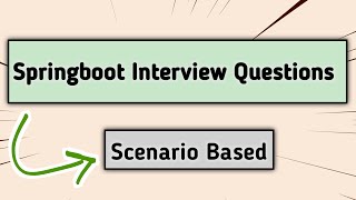 ScenarioBased Springboot Interview Questions and Answers [upl. by Lenad]