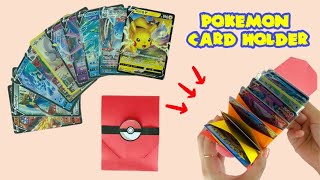 How to make a pokemon card binder  pokemon card holder [upl. by Ymmak726]