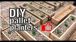 Making Pallet Planters with left over pallets DIY [upl. by Ynohtn]