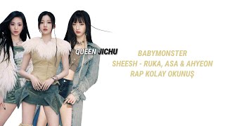 babymonster  sheesh  ruka asa amp ahyeon rap •kolay okunuş• [upl. by Gomar]