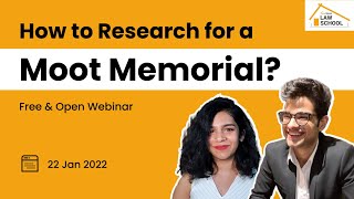 Webinar on How to Research for a Moot Memorial   Lawctopus Law School [upl. by Nitniuq55]