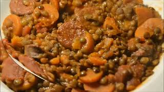 Lentilles chorizo recette cookeo [upl. by Amehr328]