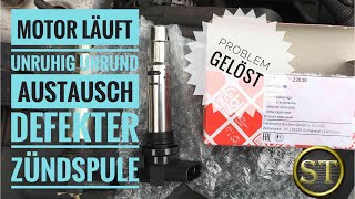 Motor läuft unruhig unrund ruckelt stottert  Zündspule wechseln  Seat Ibiza 6L 12 12V  Polo 9N [upl. by Nylarak]