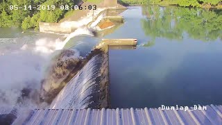 Video shows moment dam gate collapsed at Lake Dunlap [upl. by Braun979]