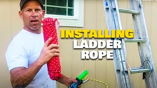 Adding New Rope To A 24quot Extension Ladder Rerope a ladder How to repair a ladder [upl. by Zelda244]