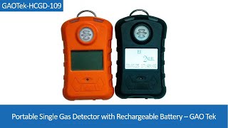 Portable Single Gas Detector with Rechargeable Battery – GAO Tek [upl. by Cressy]