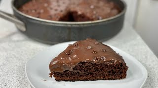 Sans Four 2x plus rapide👩🏻‍🍳 Gâteau moelleux au chocolat à la poêle incroyablement délicieux🍫 [upl. by England]