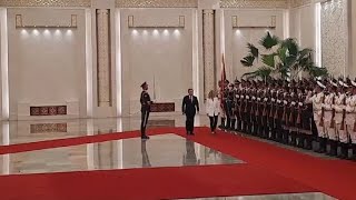 Meloni a Pechino incontro col primo ministro Li Qiang [upl. by Assej658]