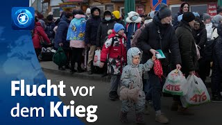 Flucht vor dem Krieg in der Ukraine [upl. by Beshore]