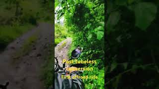 Tubeless conversion test ride offroad adventurebike benelli automobile himalayan450 trk502x [upl. by Garson]