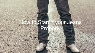 How to starch your jeans [upl. by Maltz]