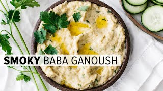 BABA GANOUSH  how to make baba ganoush roasted eggplant dip [upl. by Hausmann]