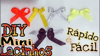 DIYComo Fazer Mini Lacinhos de Cetim5 Formas diferentesRápido é FácilCom garfo é outro🎀 [upl. by Noiraa672]