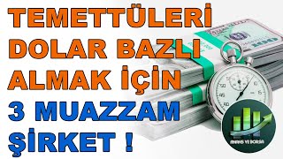 TEMETTÜLERİ DOLAR BAZLI ALMAK İÇİN 3 MUAZZAM ŞİRKET  DOLAR İLE TEMETTÜ EMEKLİSİ OLMAK [upl. by Medina]