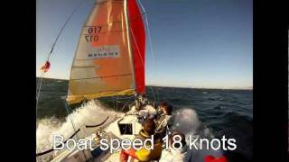 Sports boat severe broach with man overboard [upl. by Sesilu]