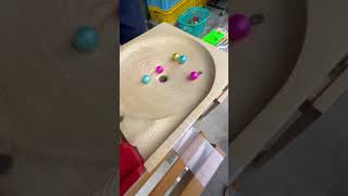 Marble run race HABA wooden wave rotation course marblerun [upl. by Ayle]