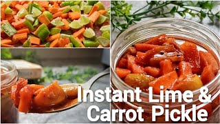 Easy recipe for Lime amp Carrot Pickle  Instant Pickle [upl. by Fey]